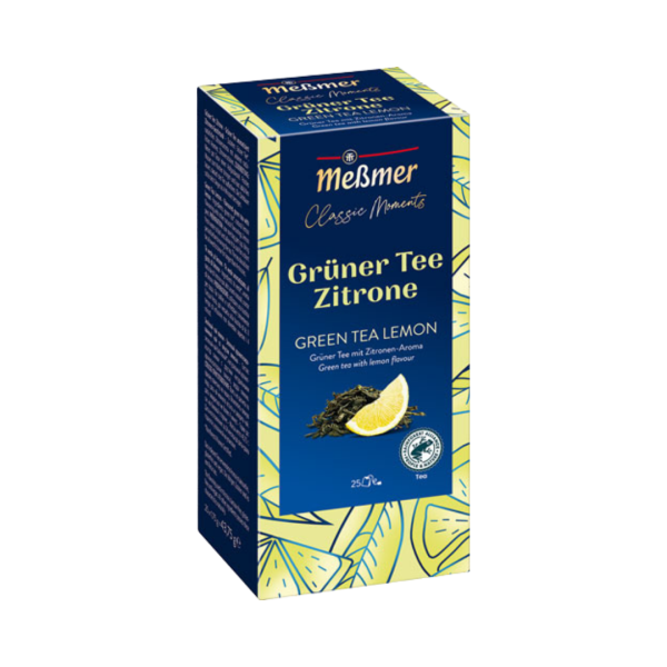 Meßmer Classic Moments Grüner Tee Zitrone, Teebeutel im Kuvert, 2. Entnahmefach/displaytauglich, 43,75g